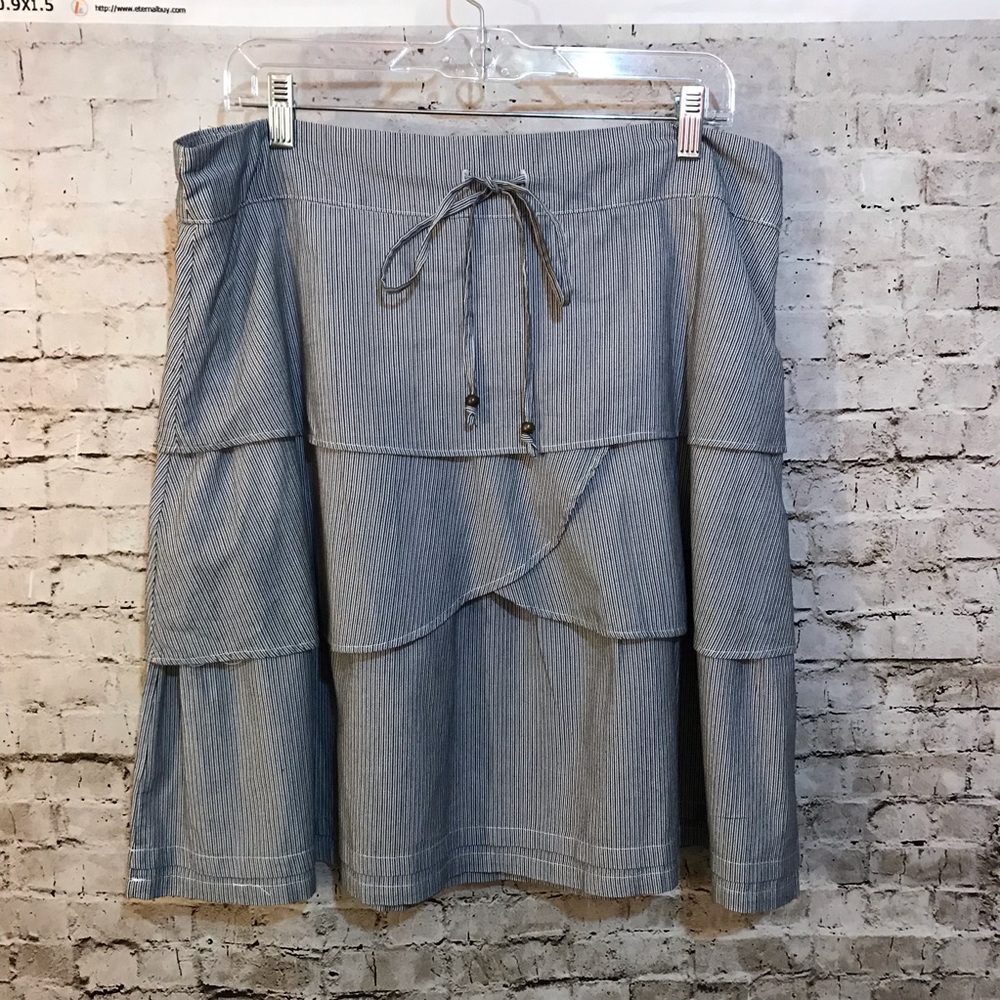 True Grit Layered Skirt blue and white size Large